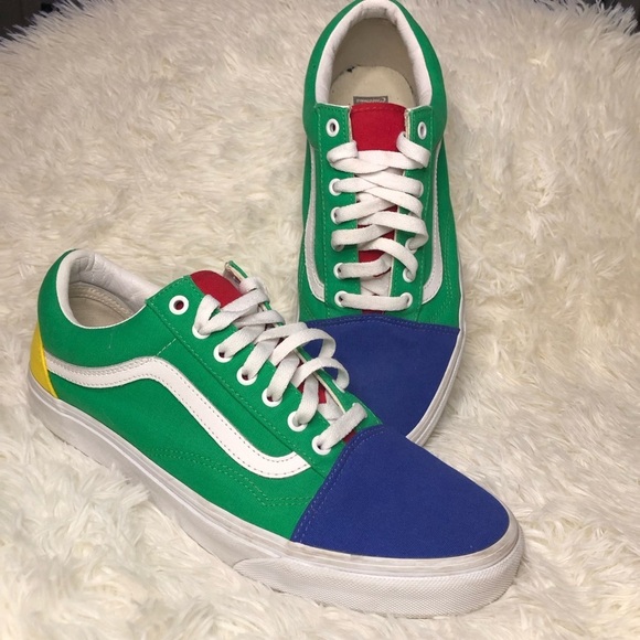 Color-block Vans with Red, Green, and Blue Accents size 11.5 - Picture 11 of 15